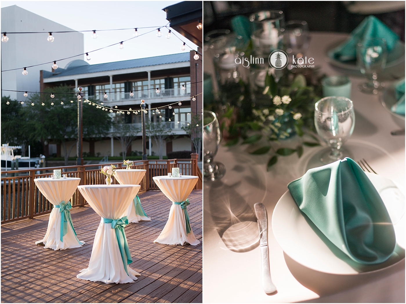   Palafox Wharf  | Outdoor Reception |  Taylor + Justin  