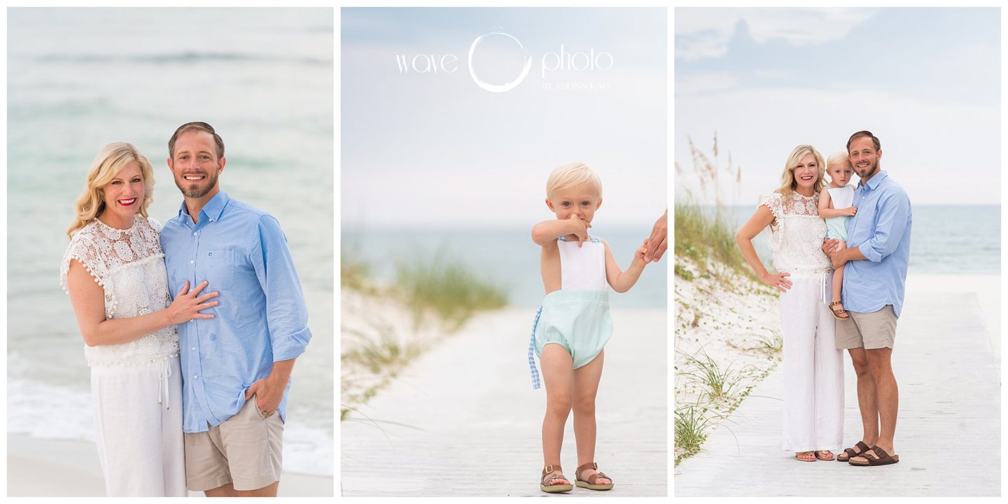 family-smiling-on-walkway-to-beach-gulf-shores-orange-beach-florida