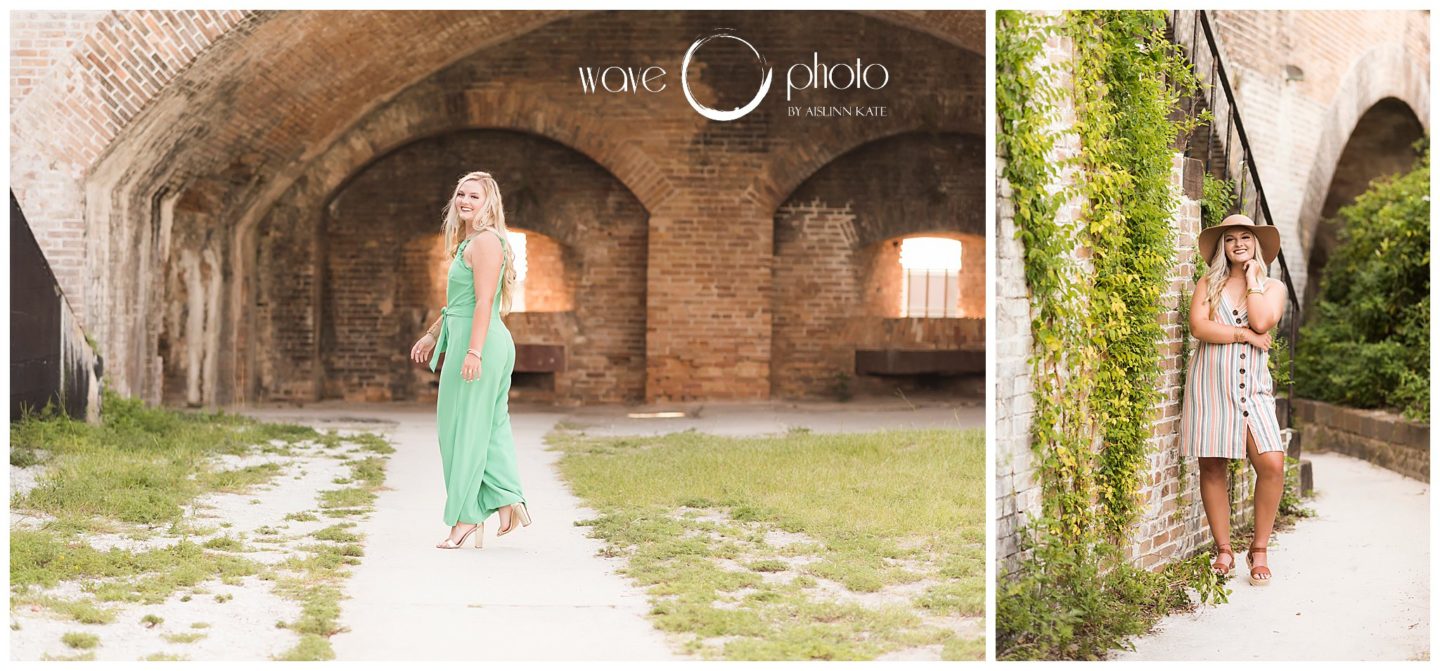 senior-session-by-stairs-fort-pickens-beach