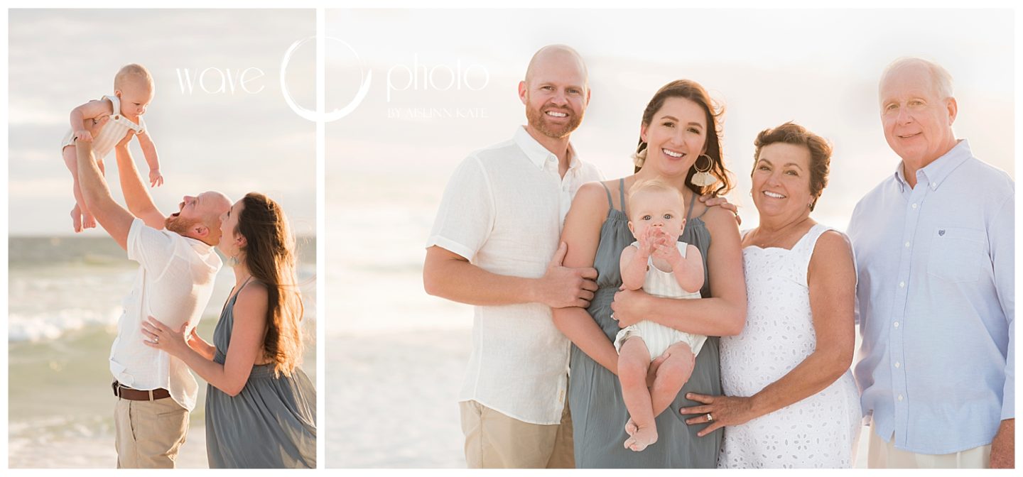 family-with-baby-smiling-on-beach-pensacola-beach